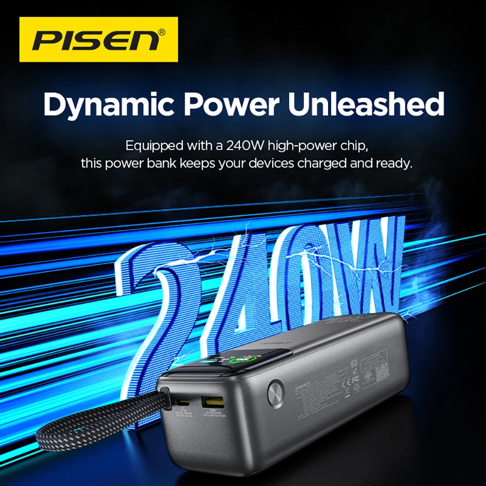 PISEN-Bolt 240W Fast Charging Power Bank