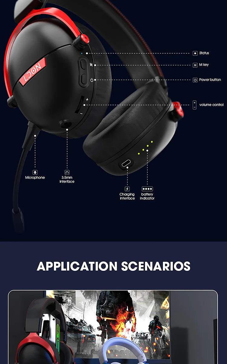 LDON F04 Gaming Wireless Headset