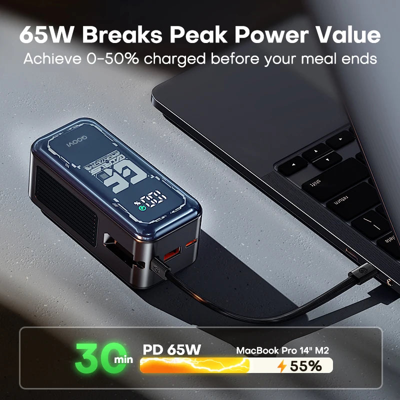 QOOVI 20000mAh PD 65W Power Bank