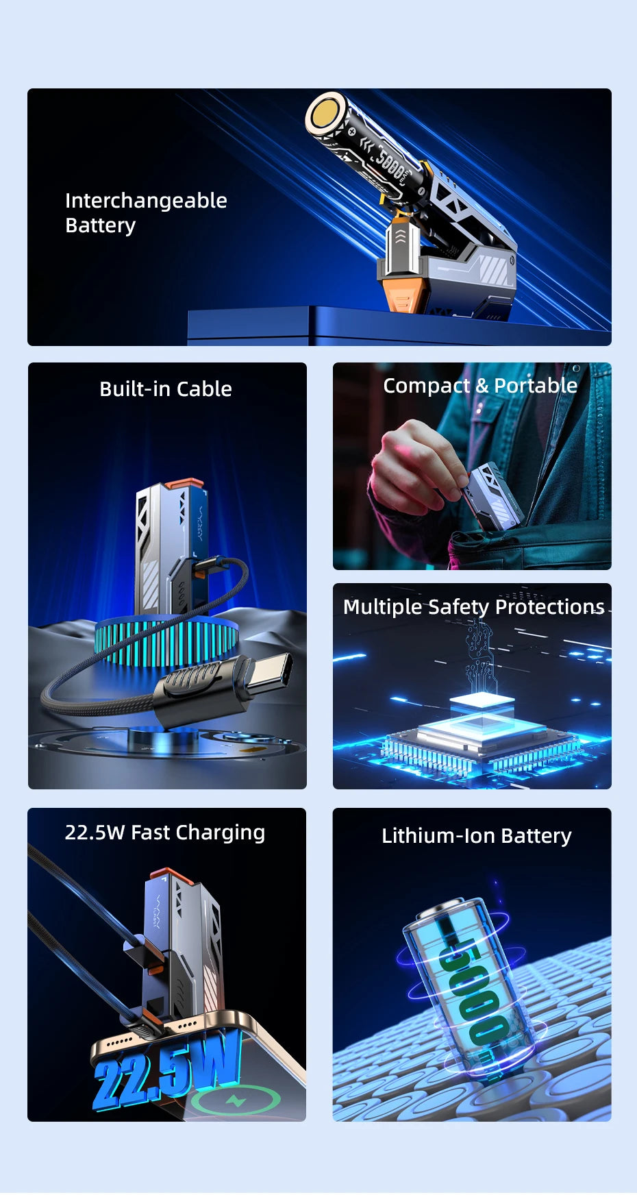 Vyvylabs NexCell Detachable Power Bank