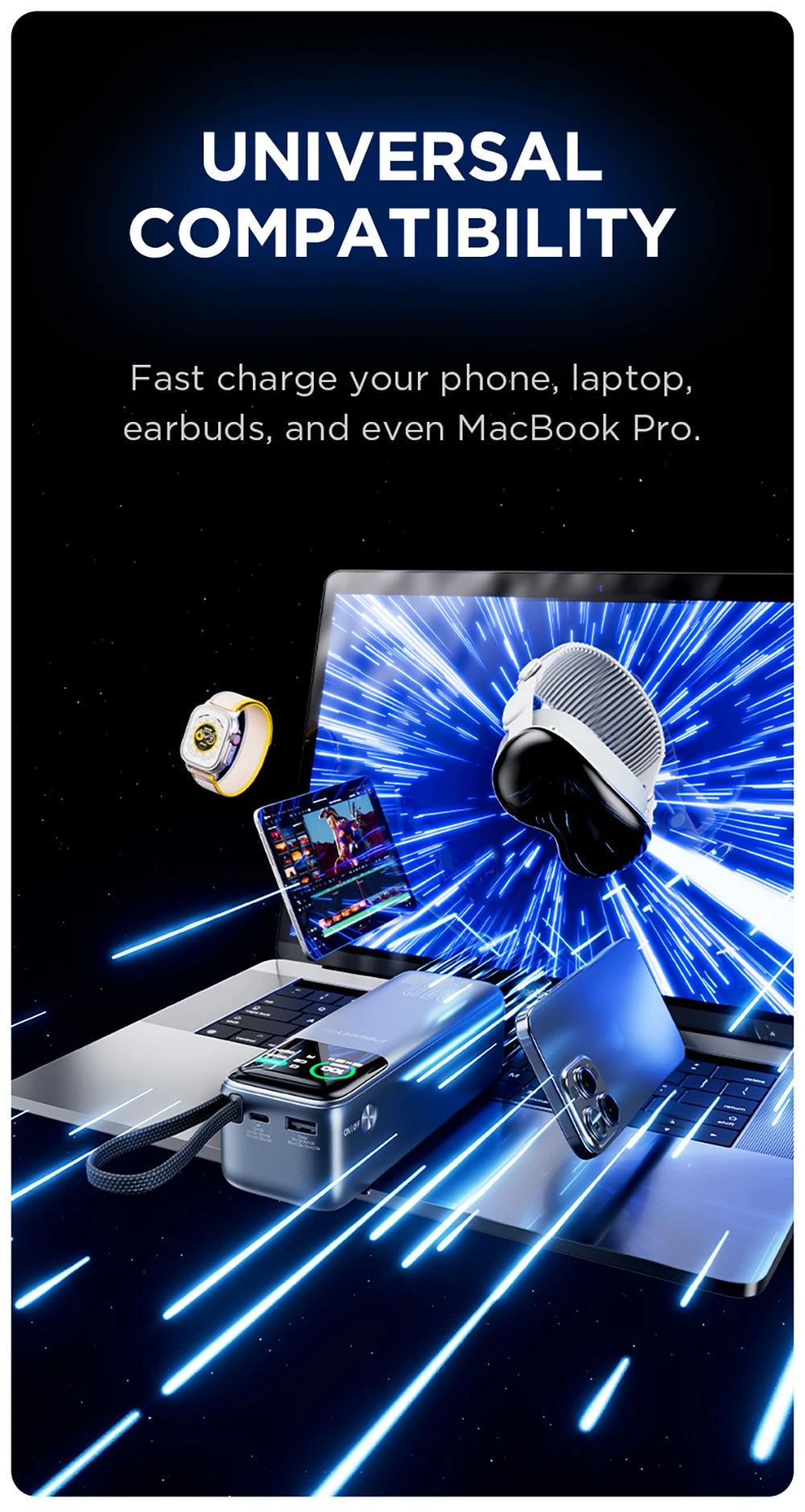 PISEN-Bolt 240W Fast Charging Power Bank