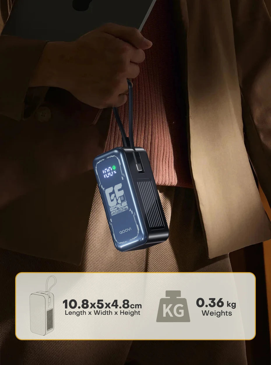 QOOVI 20000mAh PD 65W Power Bank