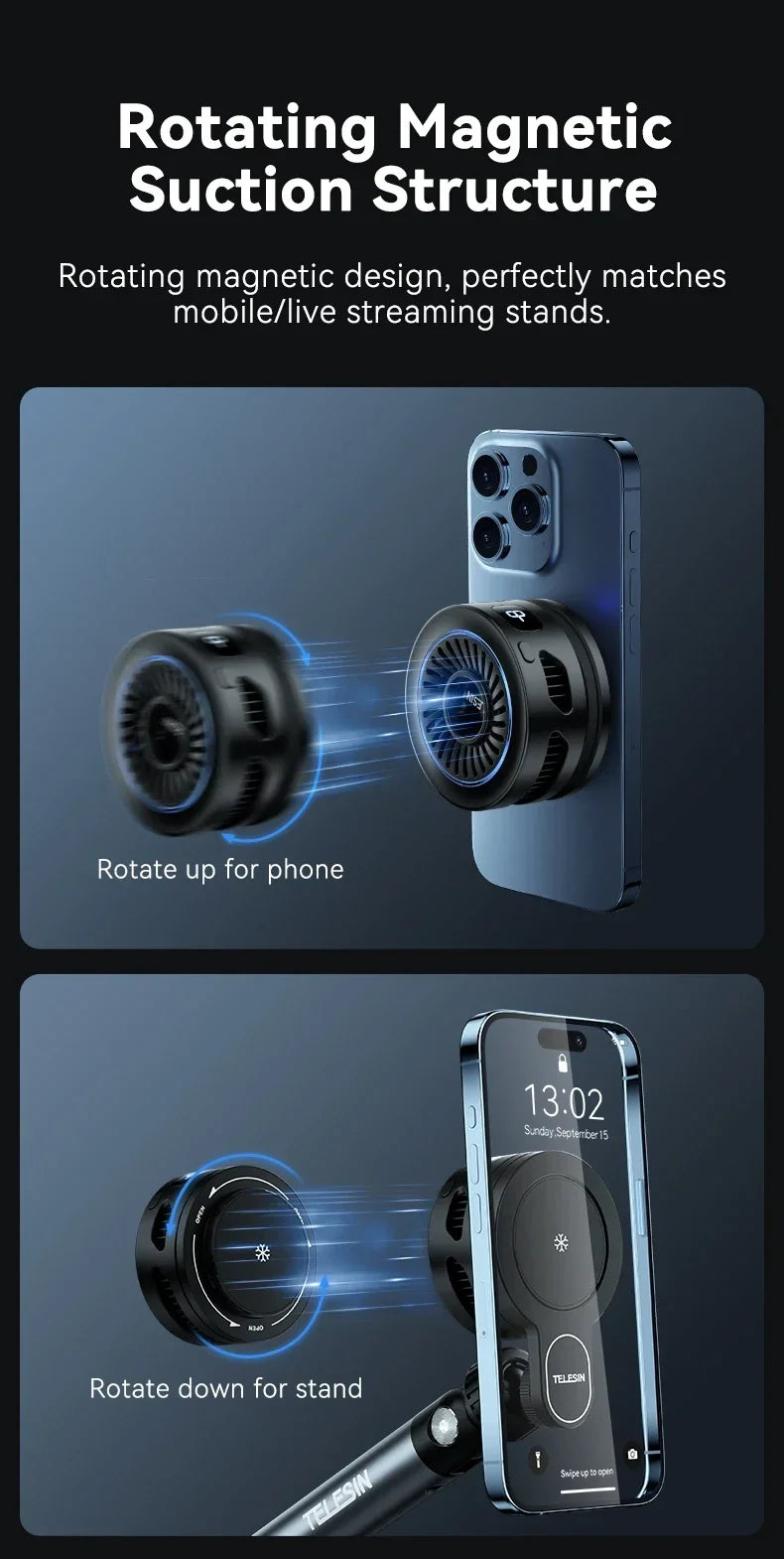 TELESIN Magsafe Phone Cooler & Wireless Charger