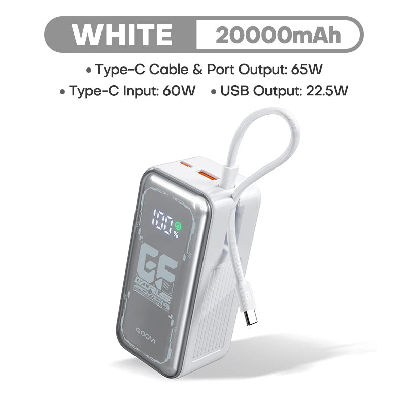 QOOVI 20000mAh PD 65W Power Bank