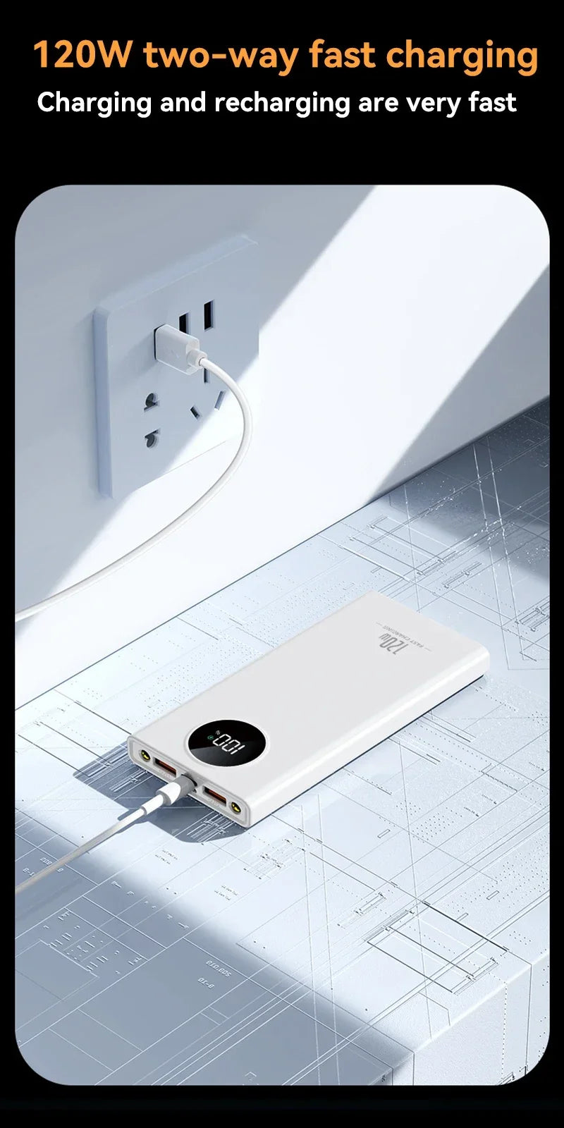 120W Super Fast Charging Power Bank