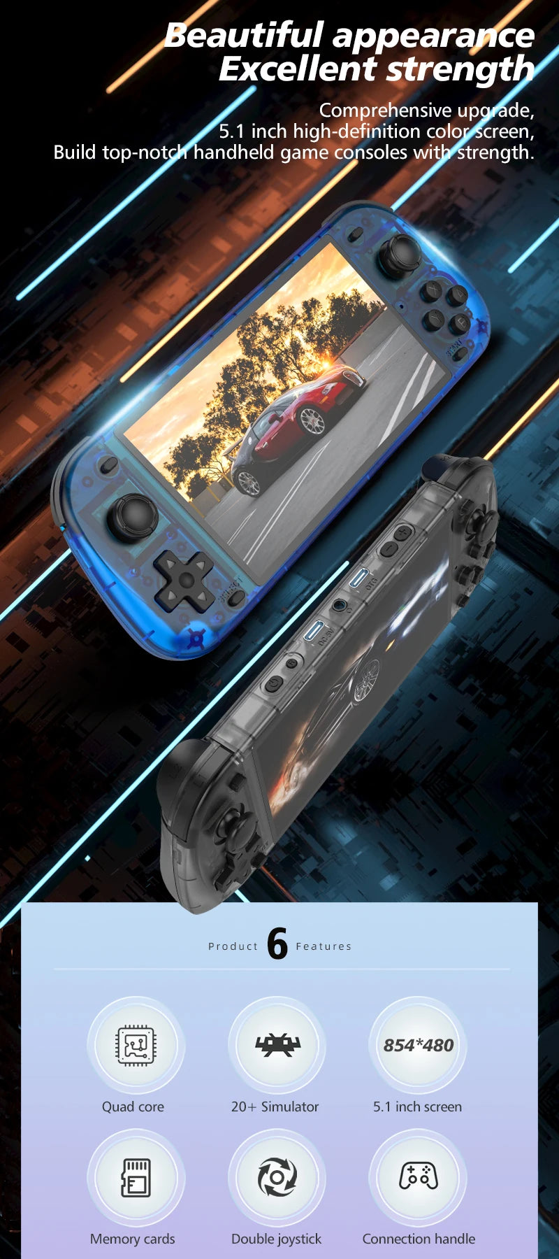 R50S Pro Handheld Game Console